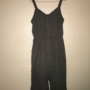 Olive green cotton jumpsuit